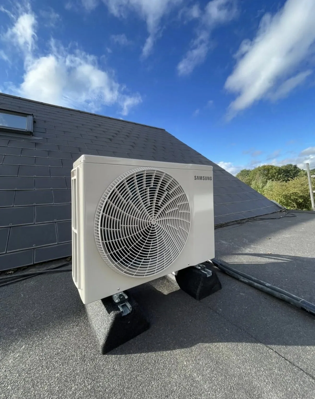 AC unit being commissioned and tested
