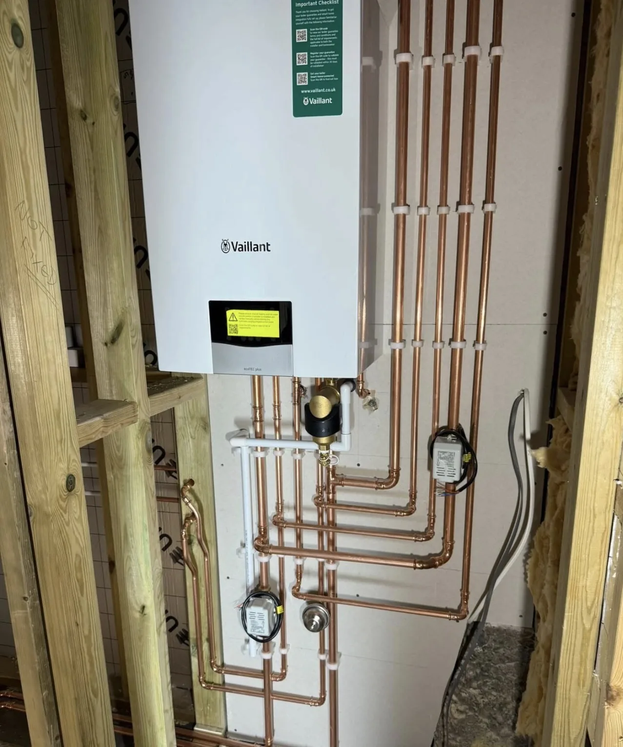 Engineer commissioning a new boiler